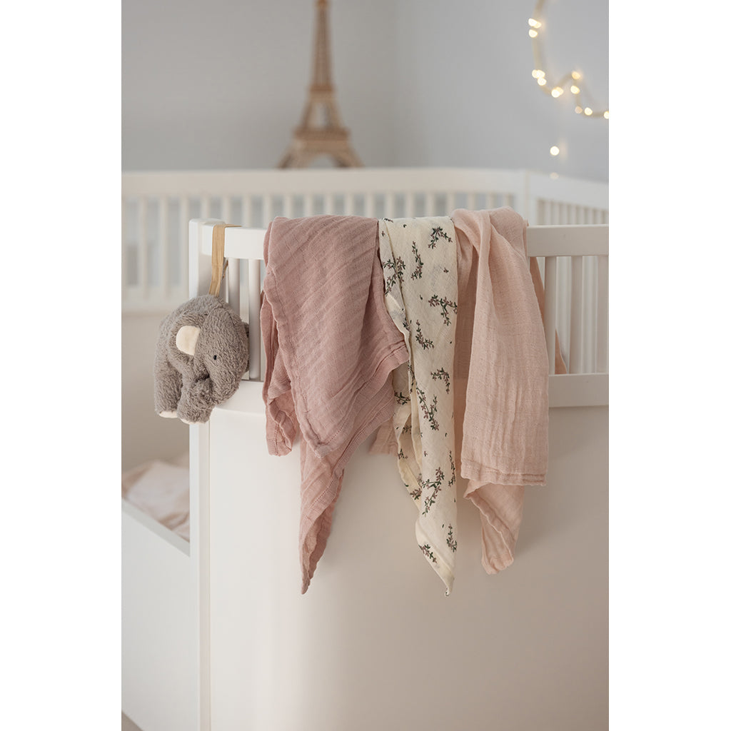 Sebra Stofkluter, 3 stk. - Powder blossom, rose