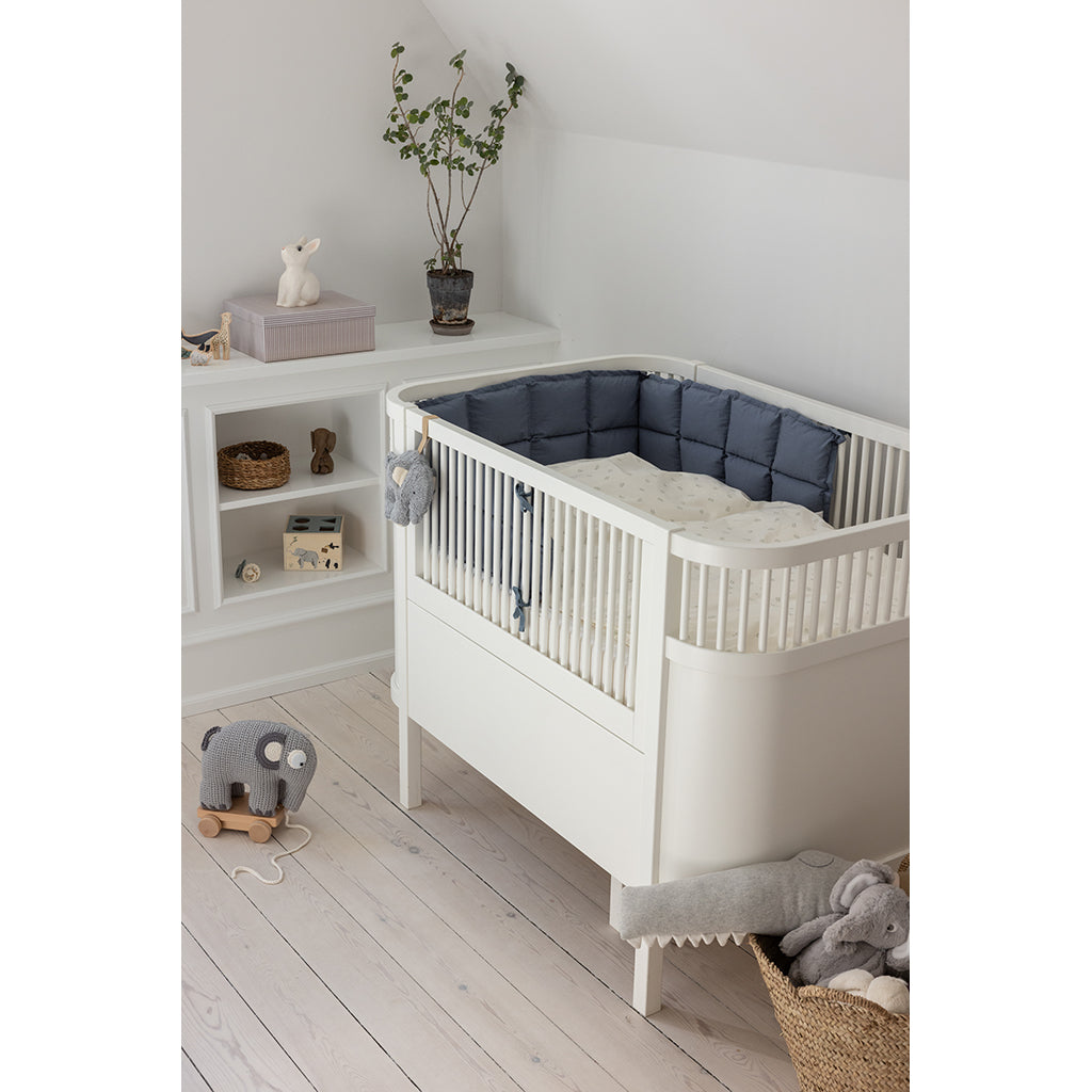 Sebra Sengekant, kapok, halv lengde - Forest lake blue