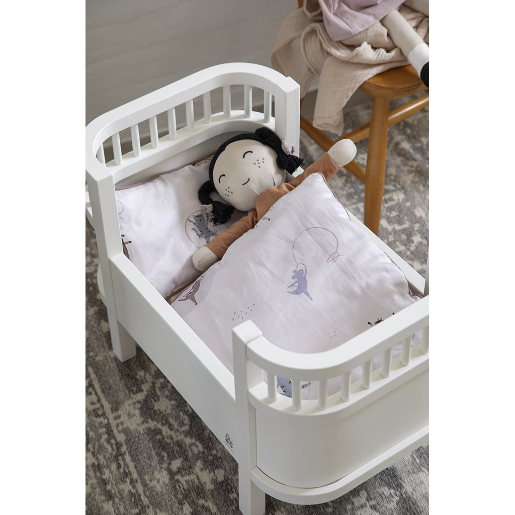Sebra Dukkesengen + madrass, white