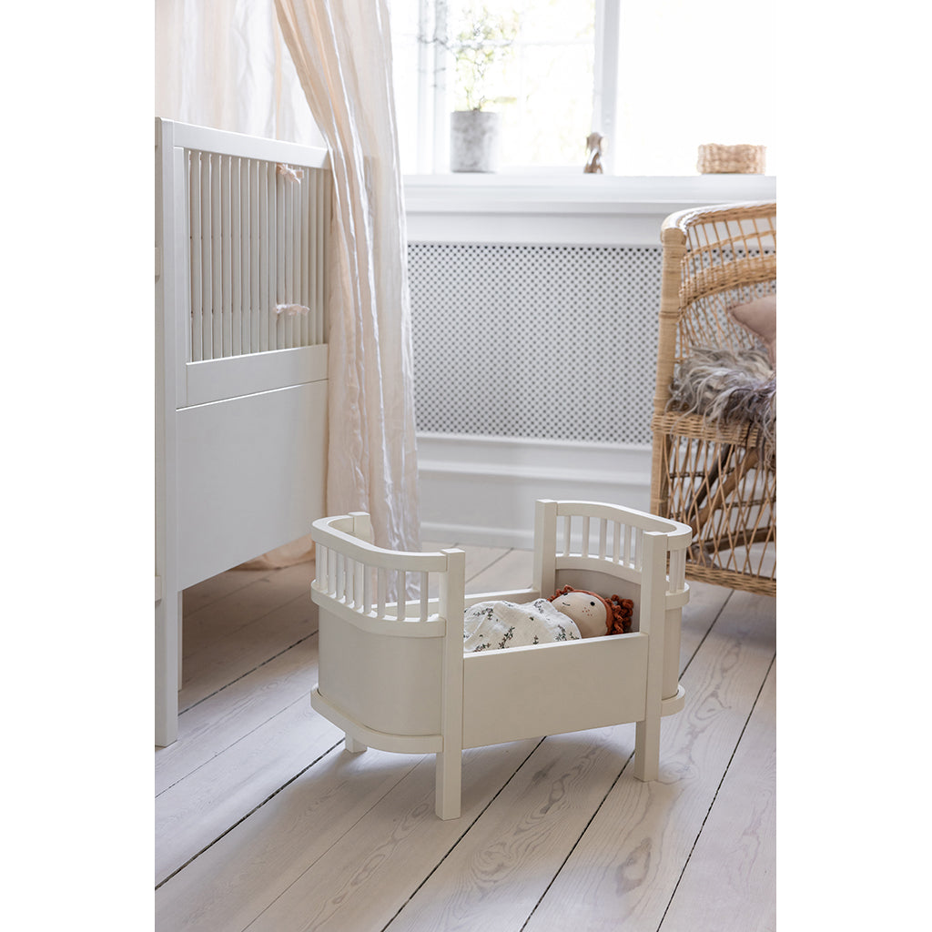 Sebra Dukkesengen + madrass, white