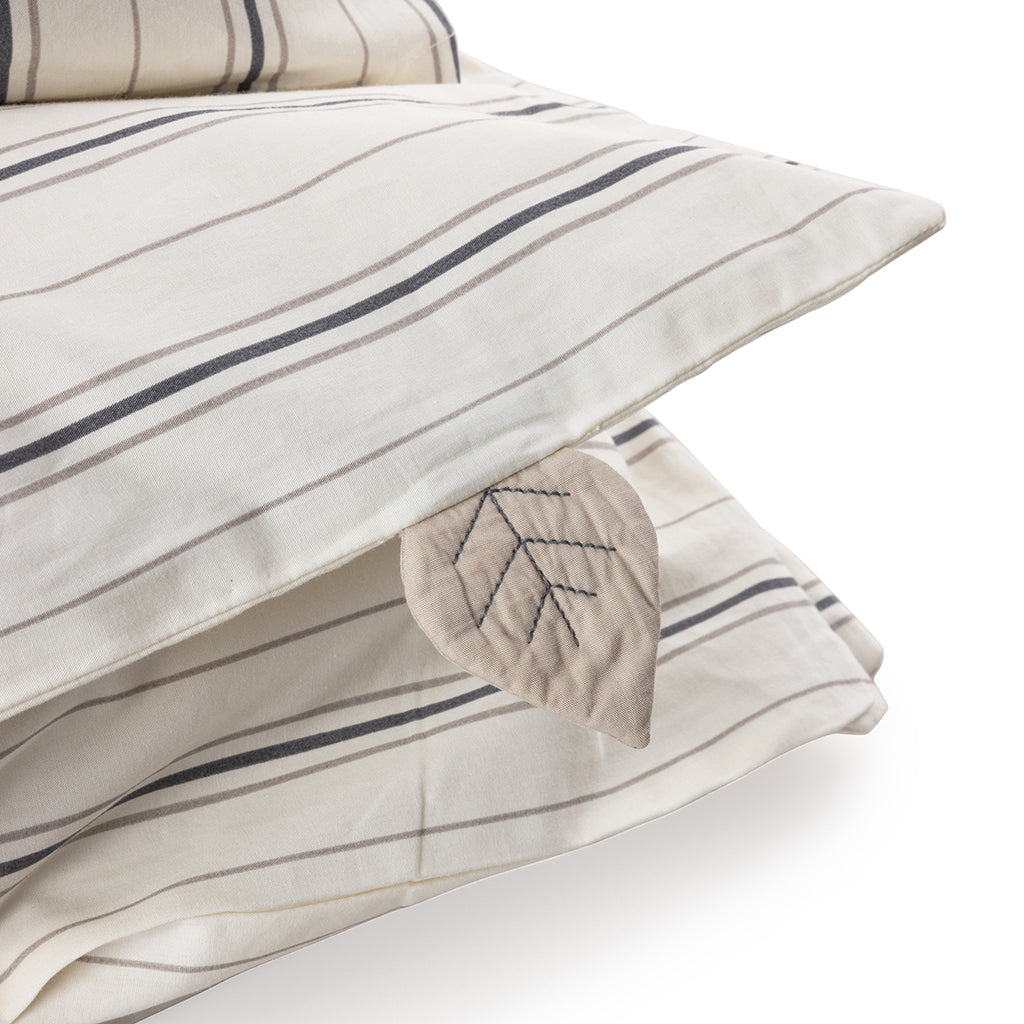 Sebra babysengetøy, økologisk – Cream Stripe
