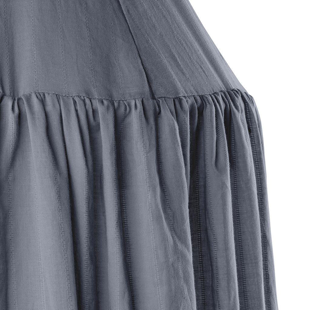 Sebra Sengehimmel, dobbyvevet - Forest lake blue