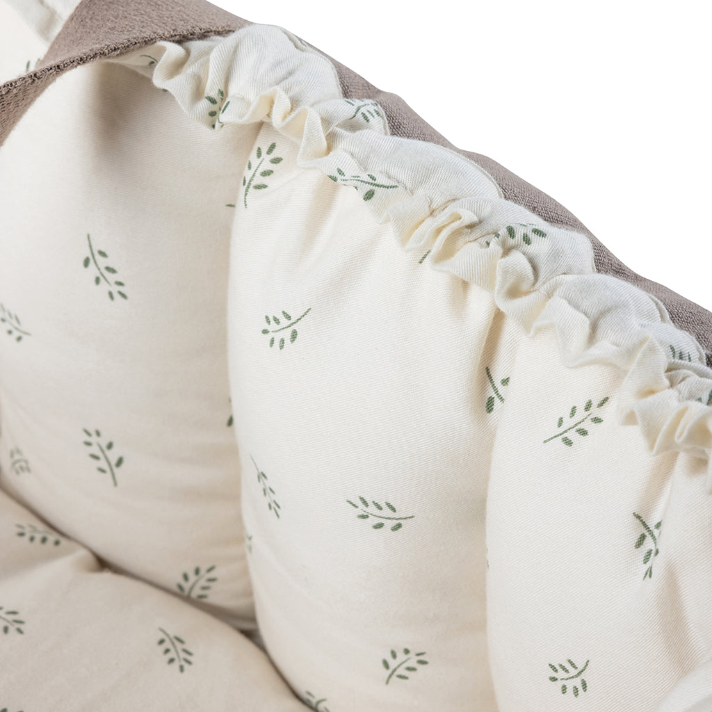 Sebra 3-i-1 babynest, babylift og lekematte, Sophora Leaves - Beige