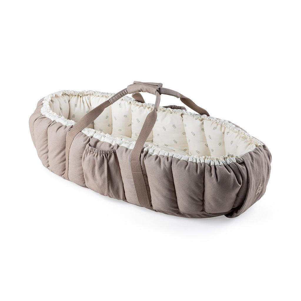 Sebra 3-i-1 babynest, babylift og legetæppe, Sophora Leaves Beige
