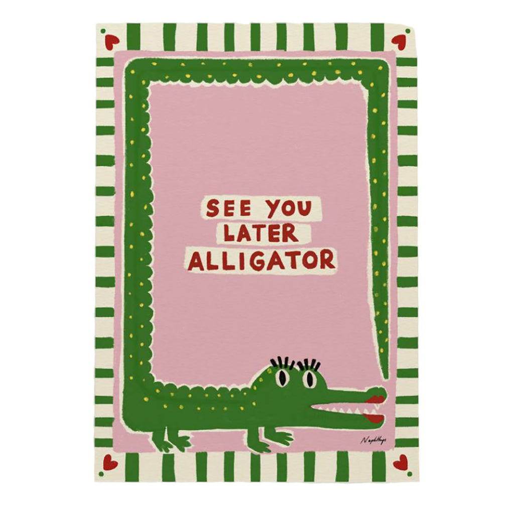 Nephthys Illustrated plakat, See you Later Alligator - A4 format