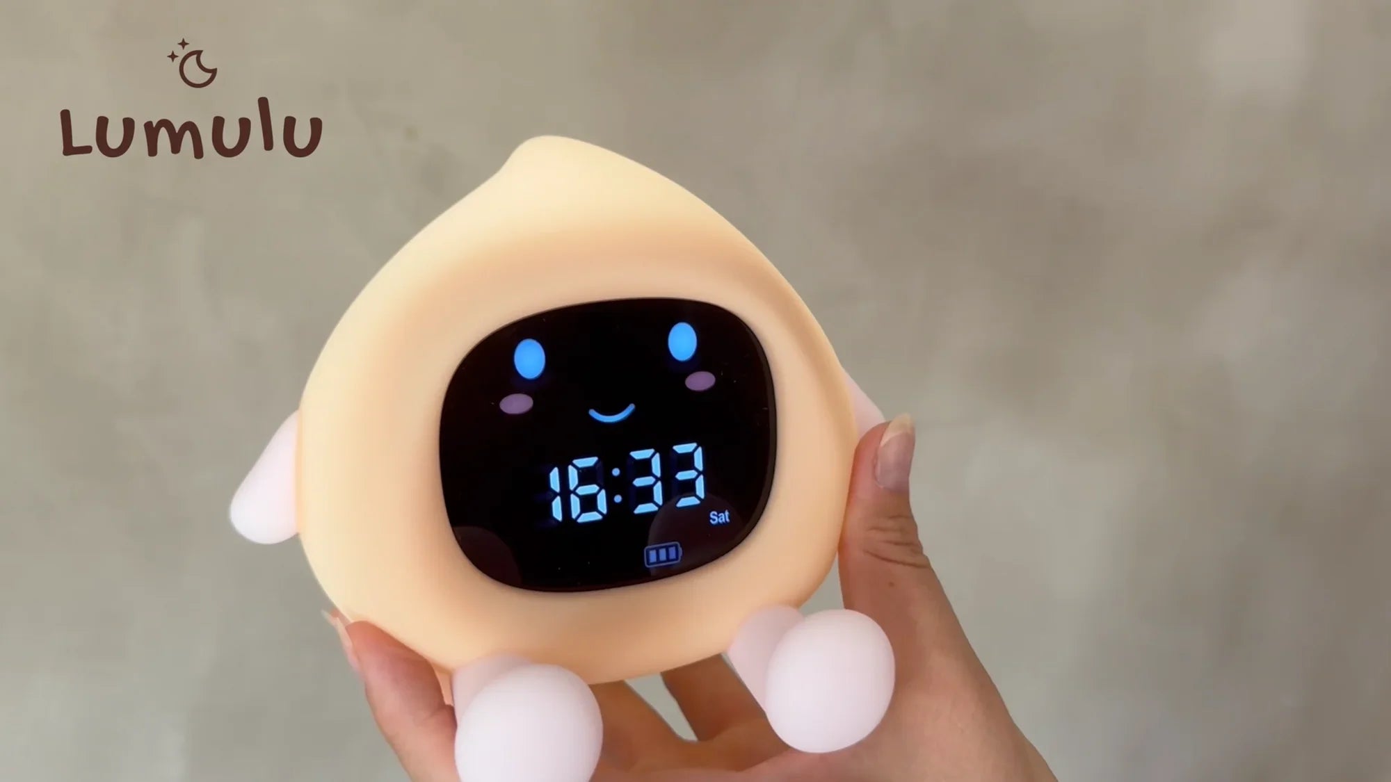 Lumulu søvntrener, nattlampe med natt- og dagindikasjon - Beige