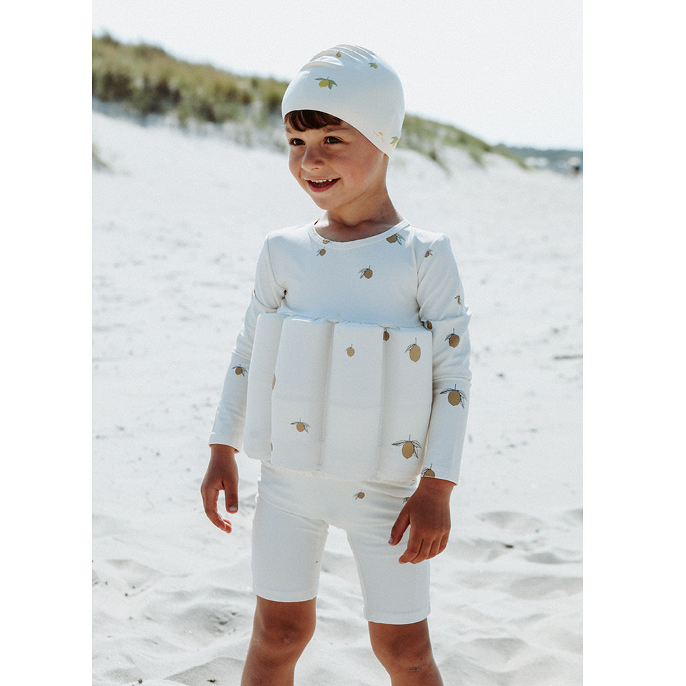 Konges Sløjd badedrakt, heldrakt m avtakbare flyteblokker, Lemon - str. 9 mdr. - 4 år