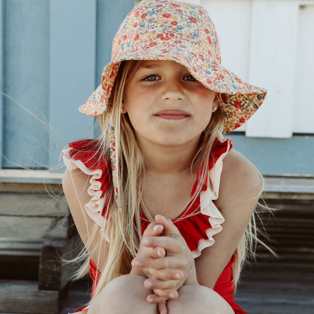 Konges Sløjd UV badedrakt, Cerise Barbados cherry - str. 92-134 cm