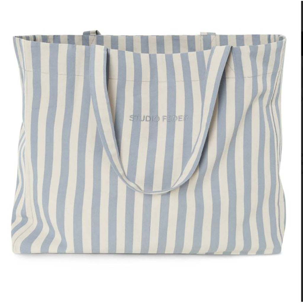 Studio Feder Hanna Totebag, Lyseblå stripe