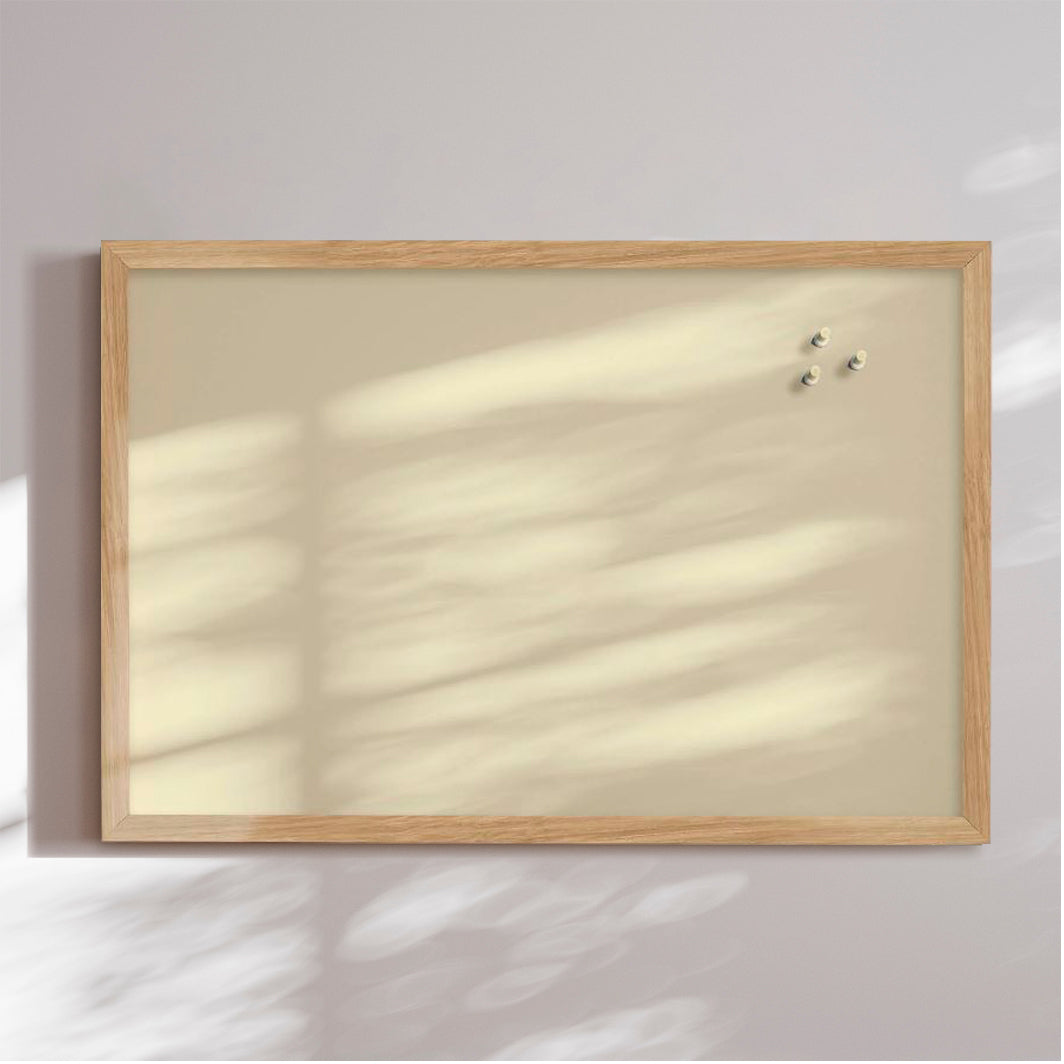 Opslagstavle m. egetræsramme, Sunshine Bliss - 62 x 42 cm
