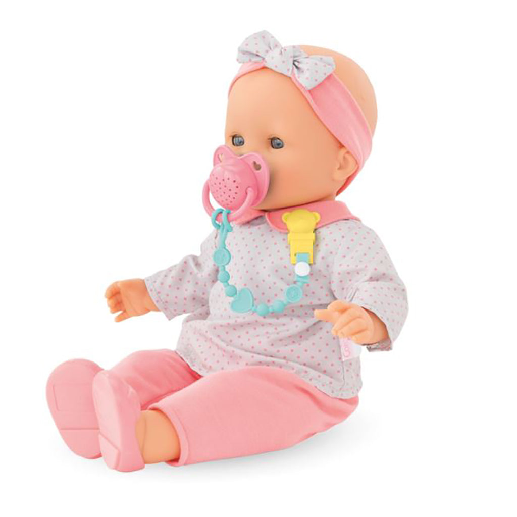 Corolle dukketilbehør, Mon Grand 36 cm, Smokk med smokkekjede og lyd