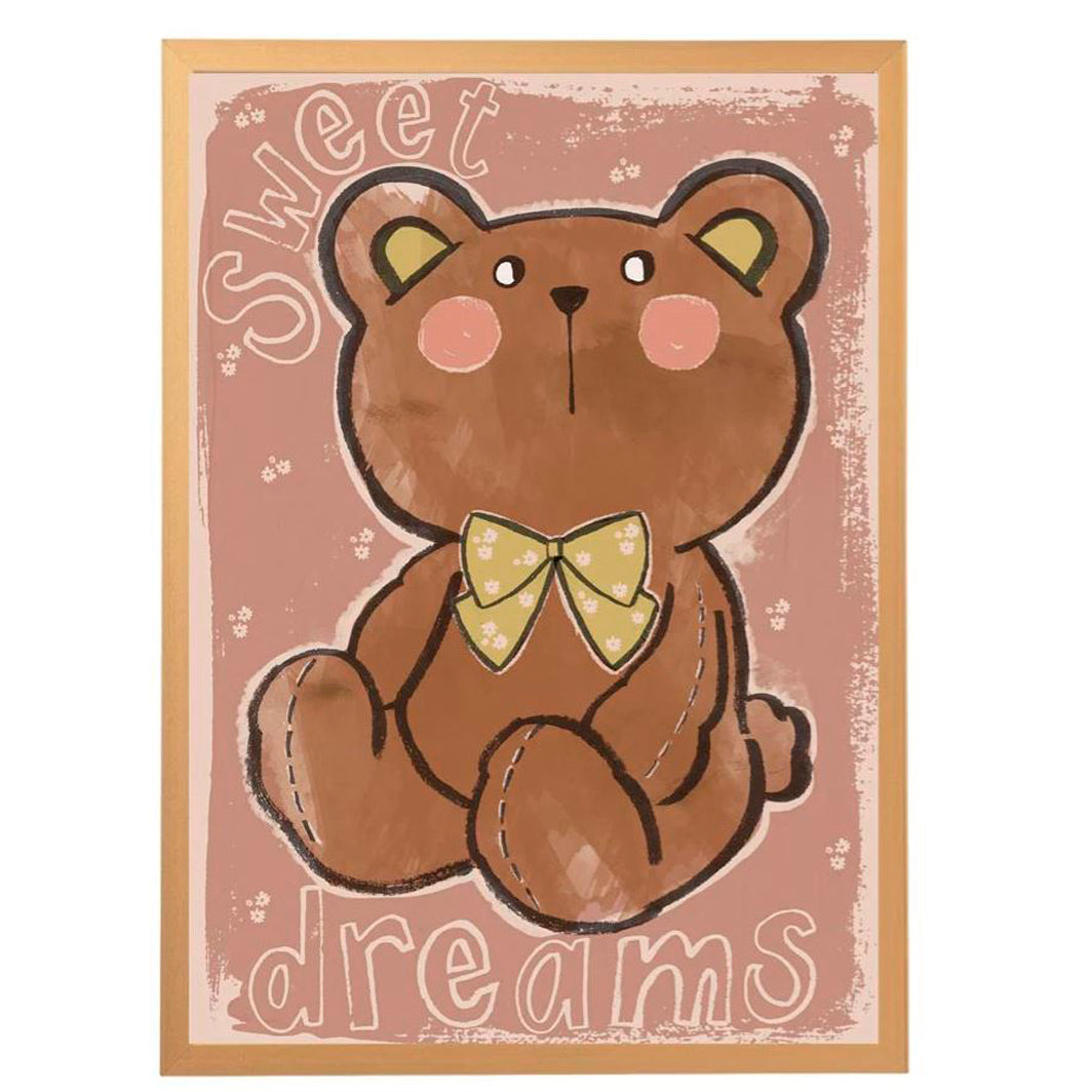 Studio Loco børneplakat, Teddy bamse design, 50 x 70 cm
