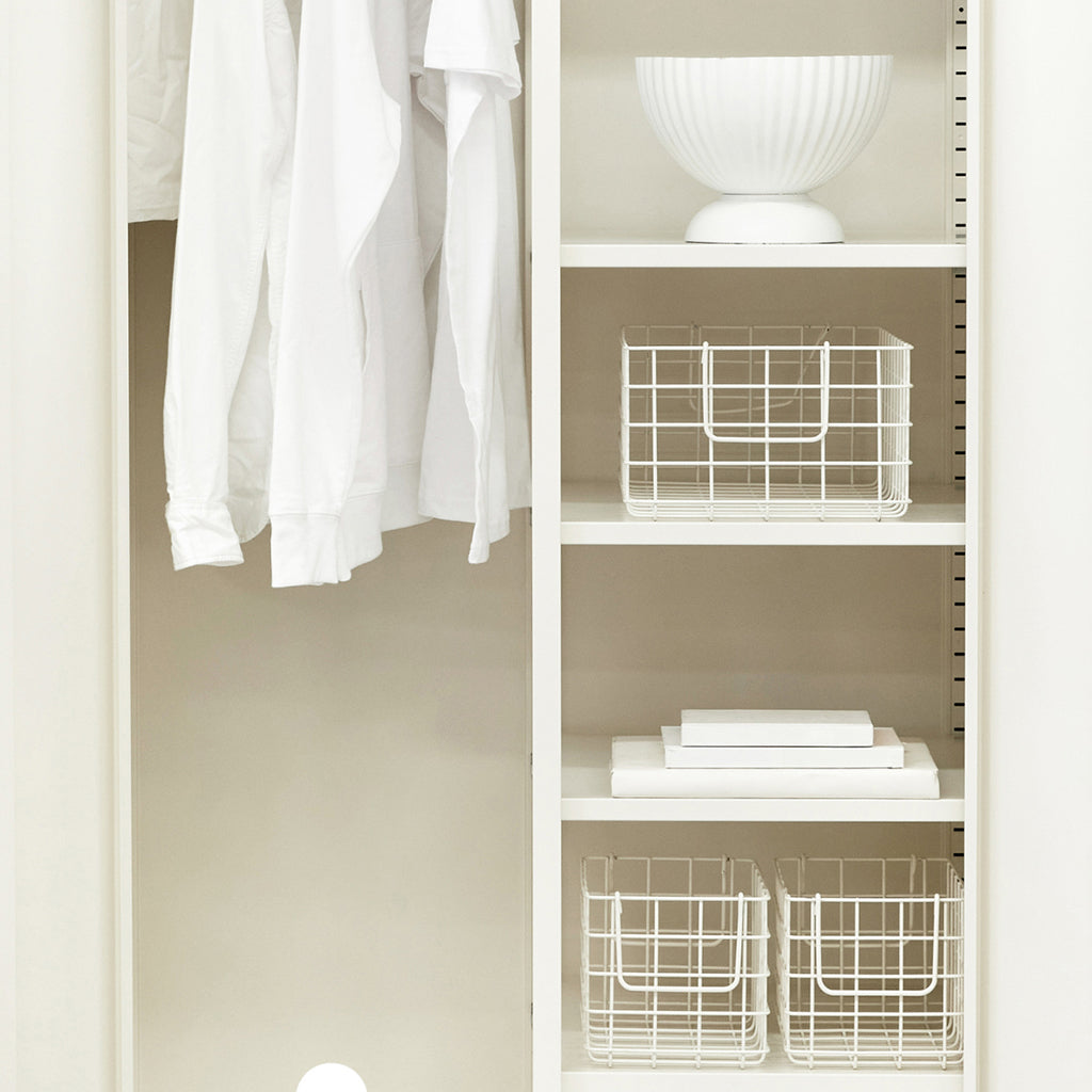 Mustard Made Baskets, sett med 3 trådkurver - Chalk