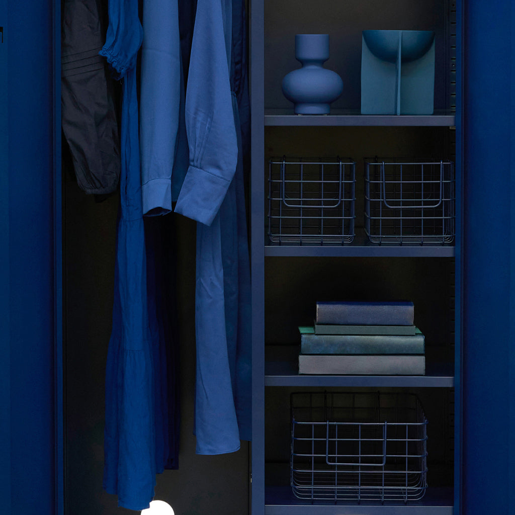 Mustard Made Baskets, sett med 3 trådkurver - Navy