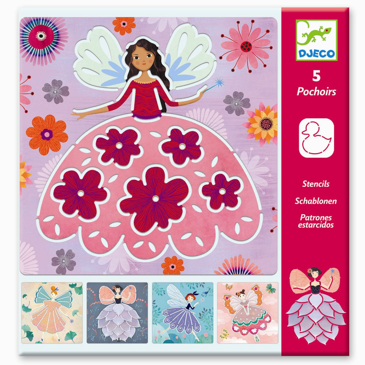 Djeco Tegneskabeloner, feer