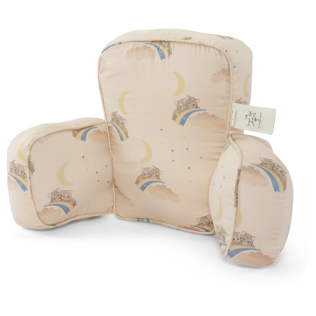 Konges Sløjd pram pillow, hynde til barnevogn - Rainbow kitty