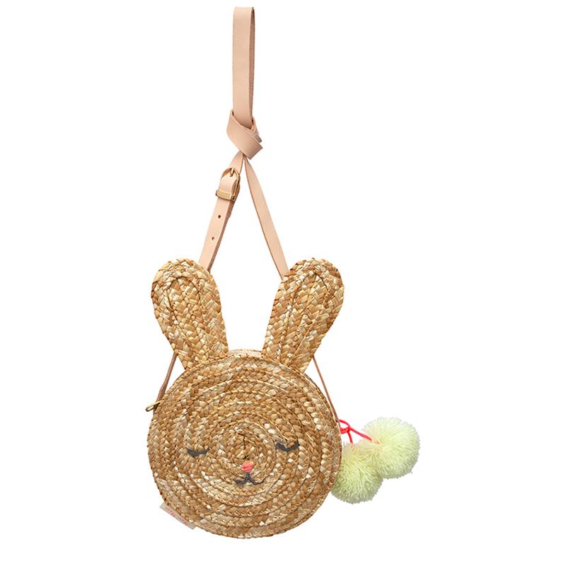 Meri Meri crossbody-veske, Bunny straw bag