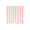Meri Meri servietter str. L, Pink stripe - 16 stk.