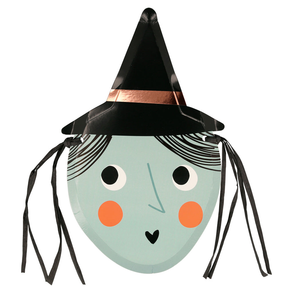 Meri Meri paptallerkener, Halloween, heks - 8 stk.