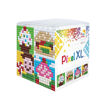 Pixel mosaikk-kube, XL mosaikk-perler - 4 i ett - Snack