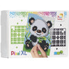 Pixel mosaic, XL mosaikkperler på 4 byggeplater - Panda