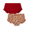 Konges Sløjd Manuka UV-bikini truser, 2-pak, Villetta/Barbados cherry - 9 mdr.- 4 år