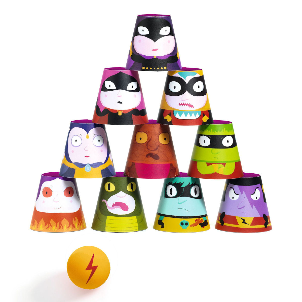 Djeco Bygg og velte, Morsomme ansikter