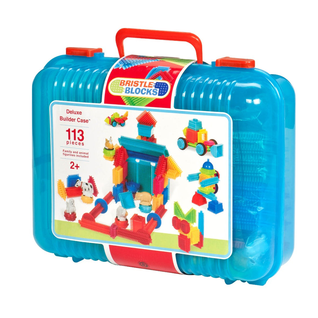 Bristle Blocks byggeklosser, 113 stk i koffert