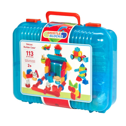 Bristle Blocks byggeklosser, 113 stk i koffert