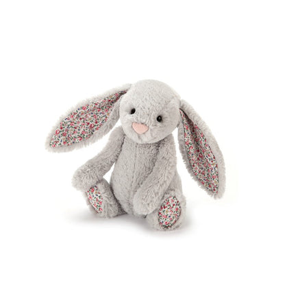 Jellycat bamse, Bashful Blossom Silver kanin - 18 cm