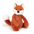 Jellycat Bashful ræv 31 cm bamse siddende frontbillede, hvid baggrund