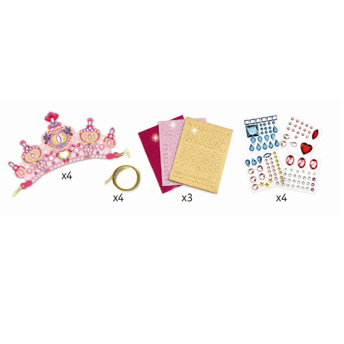 Djeco DIY, Prinsessediademer, Mosaikk
