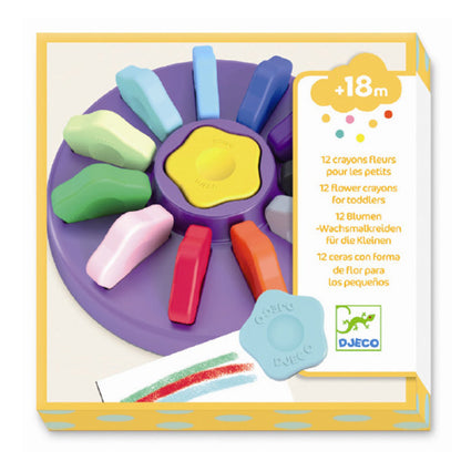 Djeco Fedtfarver, 12 stk