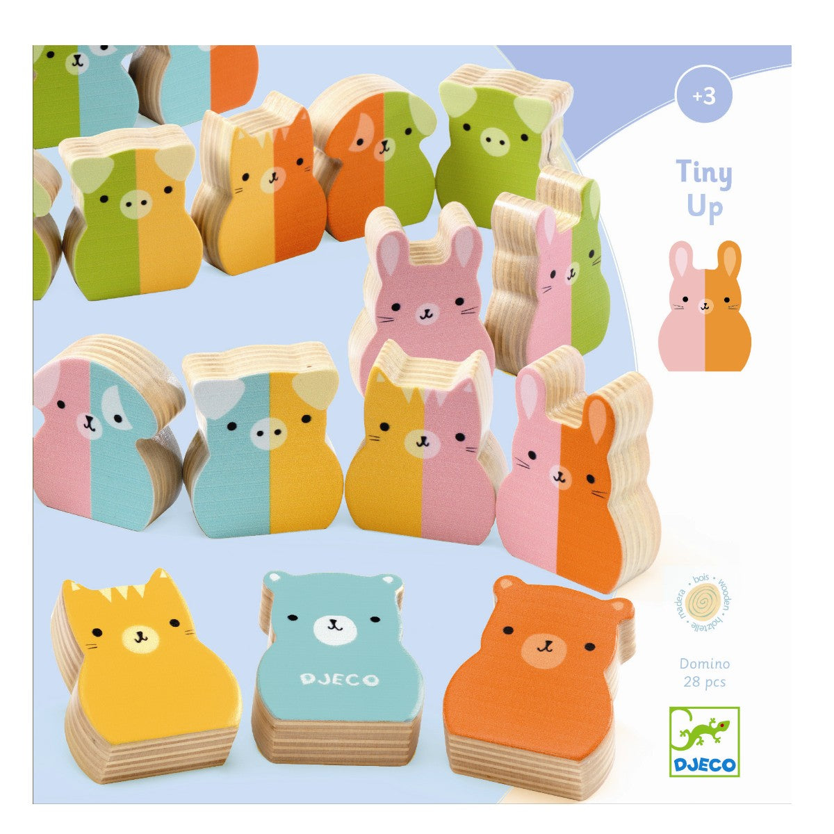 Djeco trelærespill, domino tiny-up