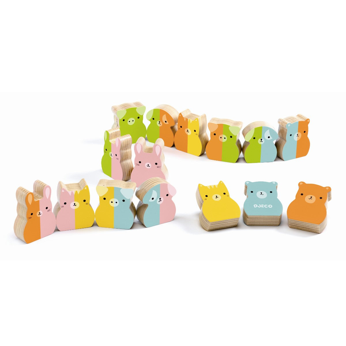 Djeco trelærespill, domino tiny-up