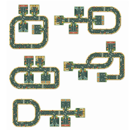 Djeco gulvpuslespill, vei til biler