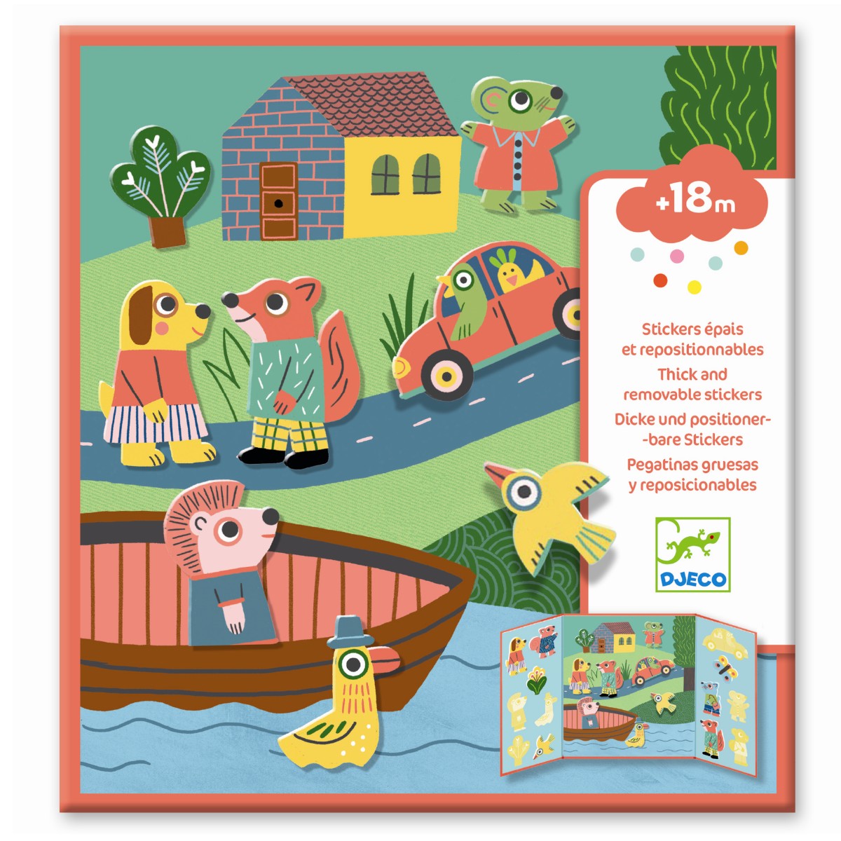 Djeco klistremerkebok, Dyr