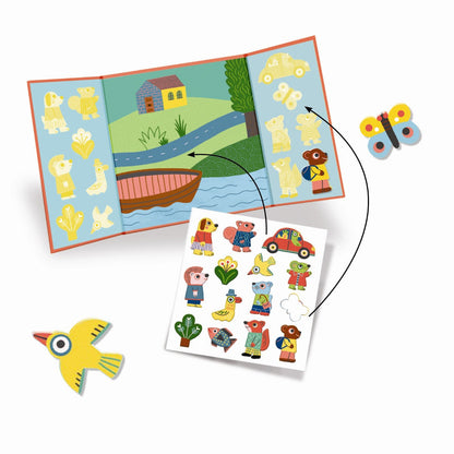 Djeco klistremerkebok, Dyr