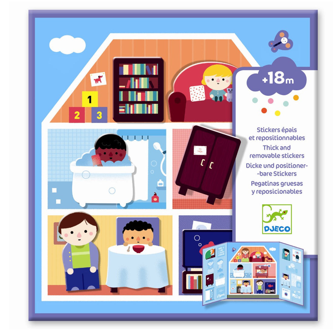 Djeco klistremerkebok, Hus