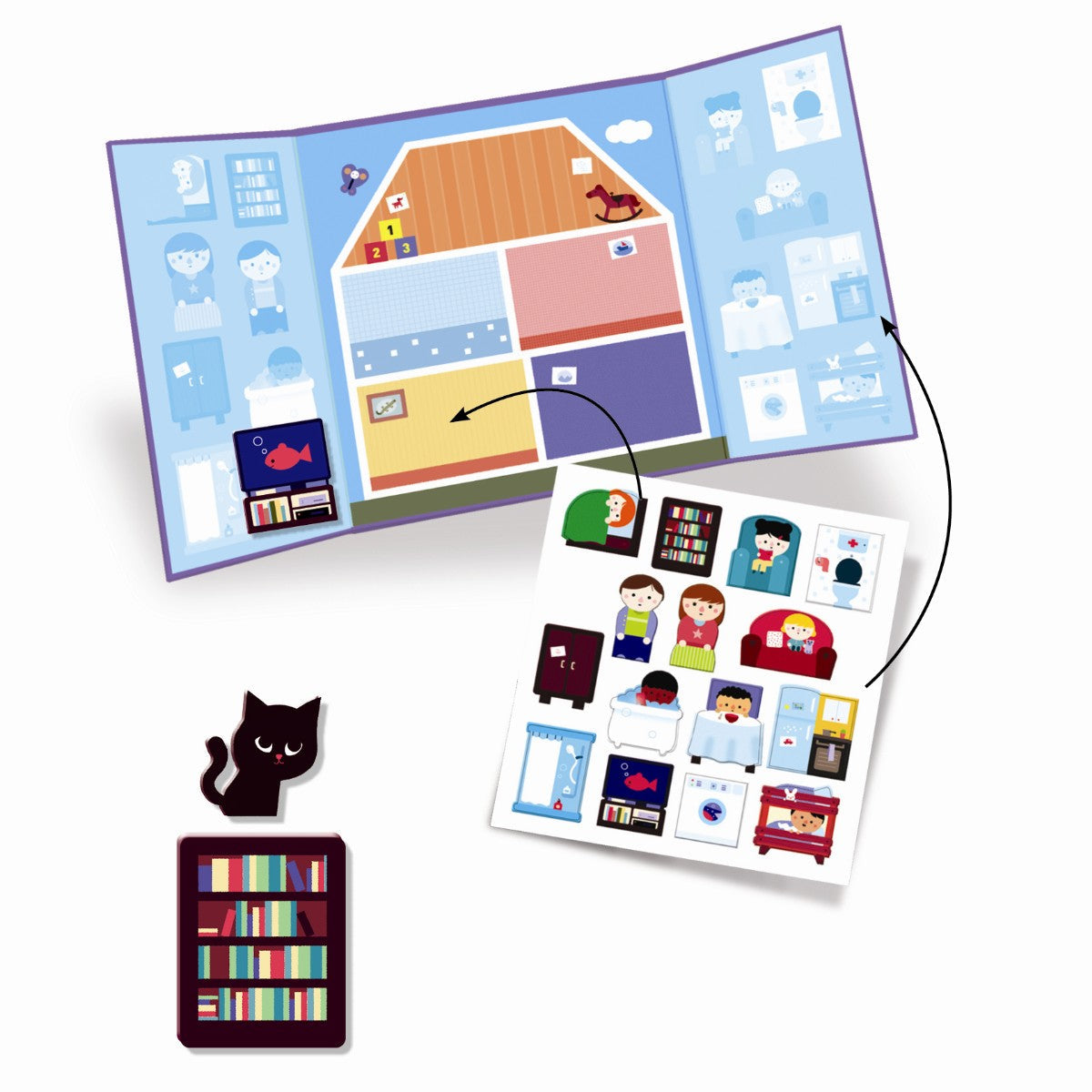 Djeco klistremerkebok, Hus