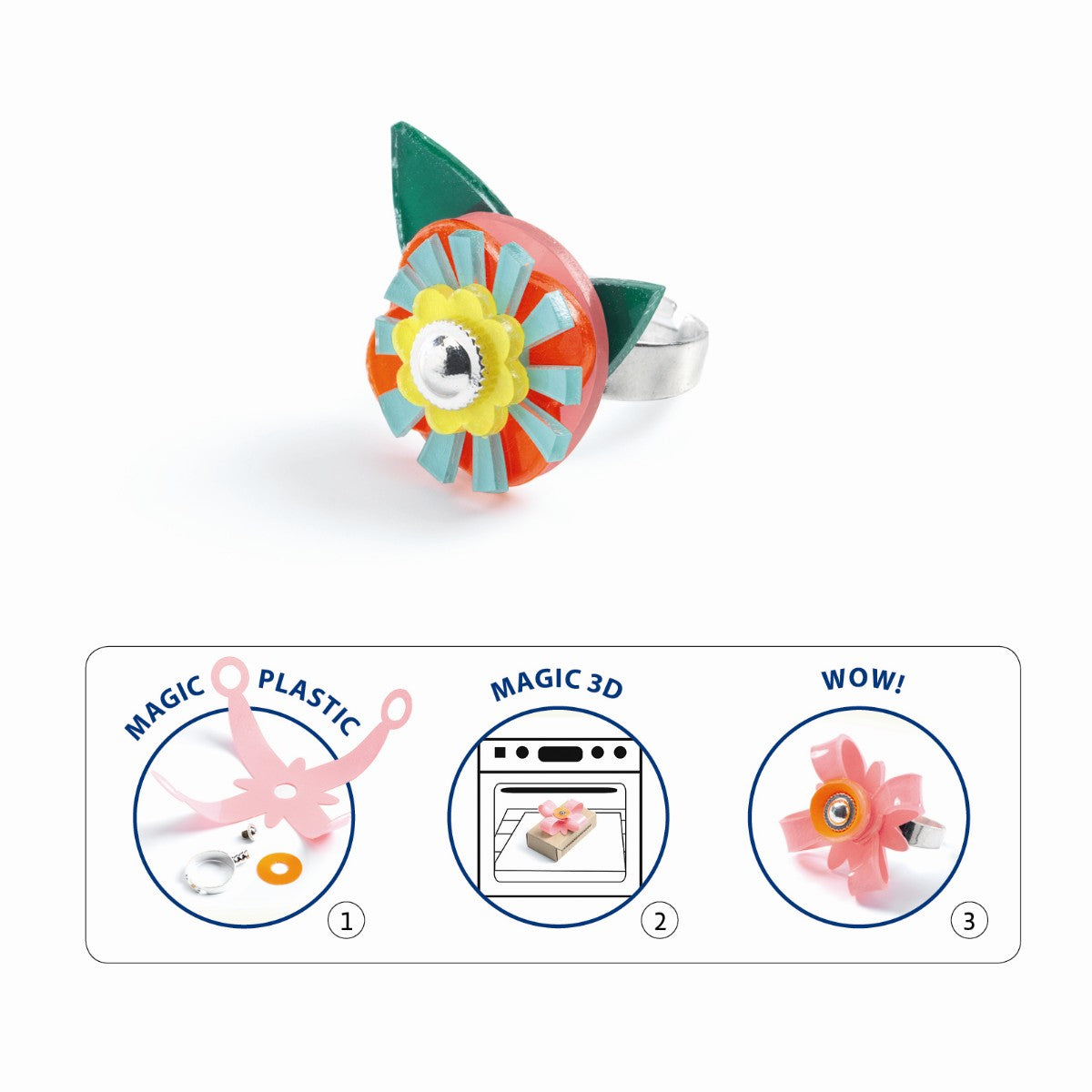 Djeco kreativ eske, Artistic plastic - Fingerring