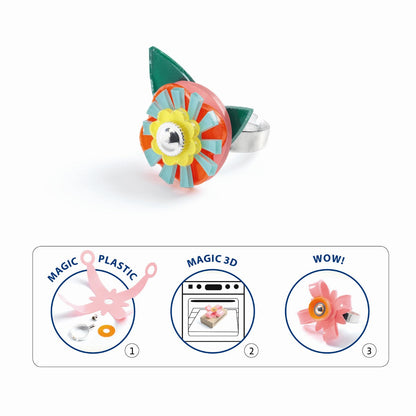 Djeco kreativ eske, Artistic plastic - Fingerring