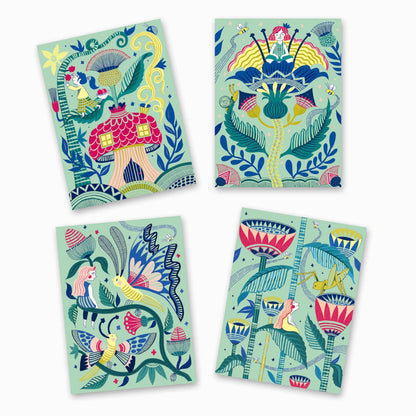 Djeco scratch kort, Fantasihagen