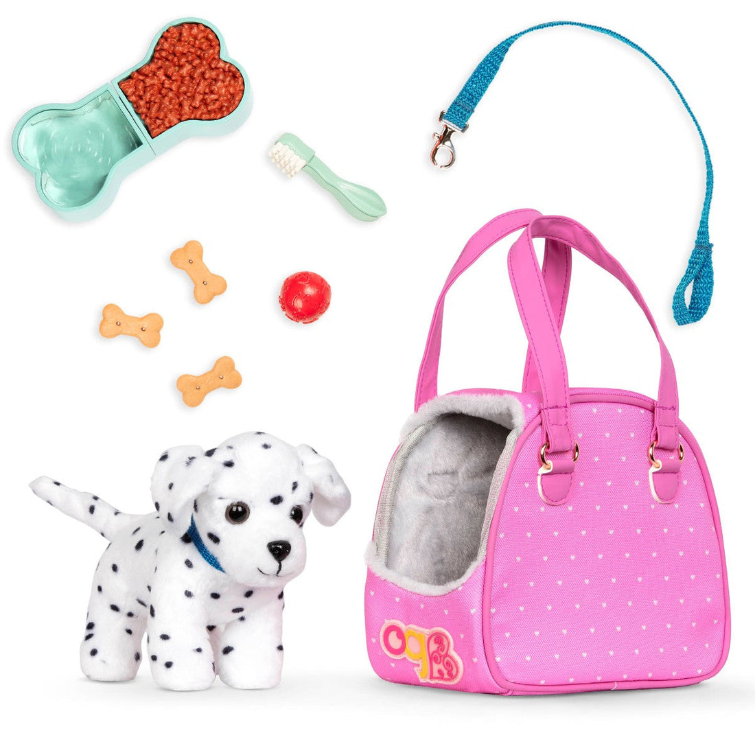 Our Generation dukketilbehør, Dalmatiner i veske