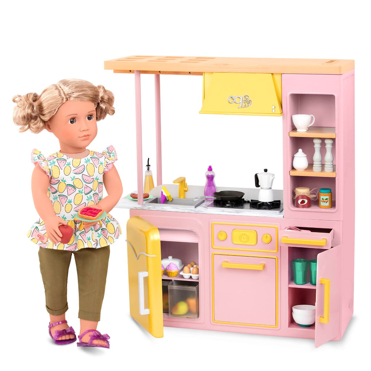 Our Generation dukketilbehør, Kjøkken m. utstyr