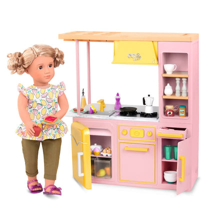 Our Generation dukketilbehør, Kjøkken m. utstyr