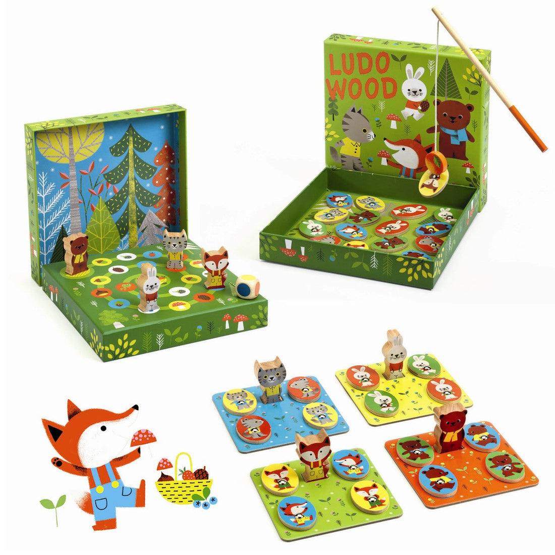 Djeco Spill, 4-i-én - Ludo Wood