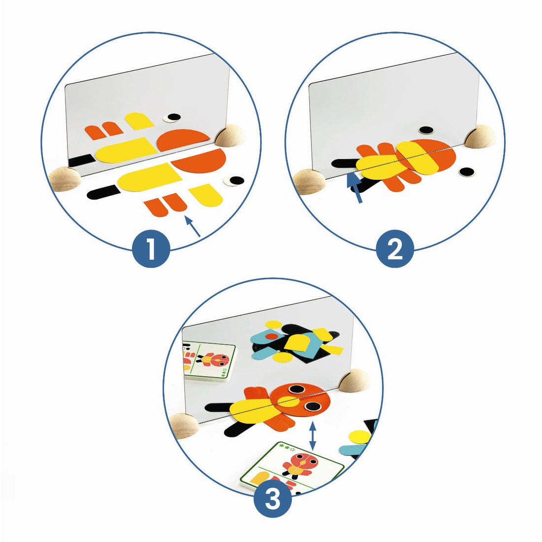 Djeco konstruksjonsleke, ZE Mirror - dyr