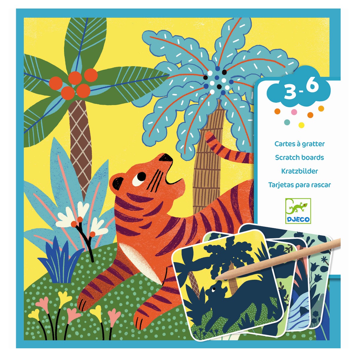 Djeco skrapekort for de minste, Store dyr