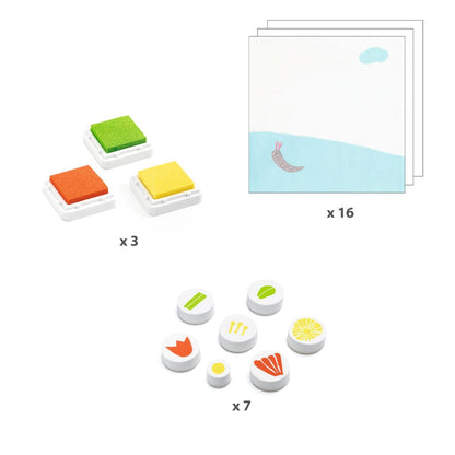 Djeco Kreative stempler, Blomster